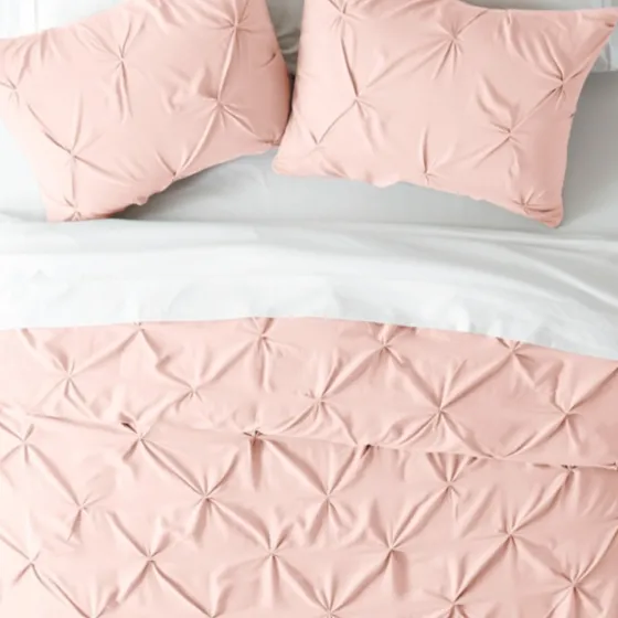 Blush Pinched 2-Pc. Twin Duvet Cover Set-Kirkland's Home Flash Sale