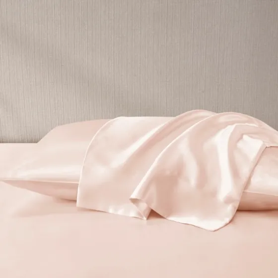 Blush Satin Standard 2-Pc. Pillow Case Set-Kirkland's Home Online