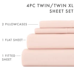 Blush Ultra Soft 4-Pc. Twin Sheet Set-Kirkland's Home Clearance