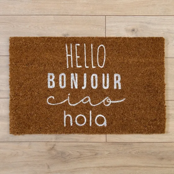 Bonjour Ciao Hola Doormat-Kirkland's Home Best Sale