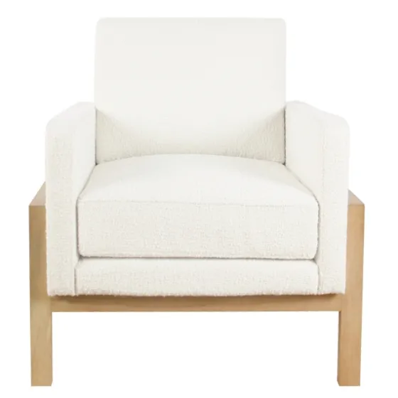 Boucle Wood Frame Accent Chair-Kirkland's Home Flash Sale