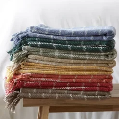Brandy Plaid Fringed Throw-Kirkland's Home Sale
