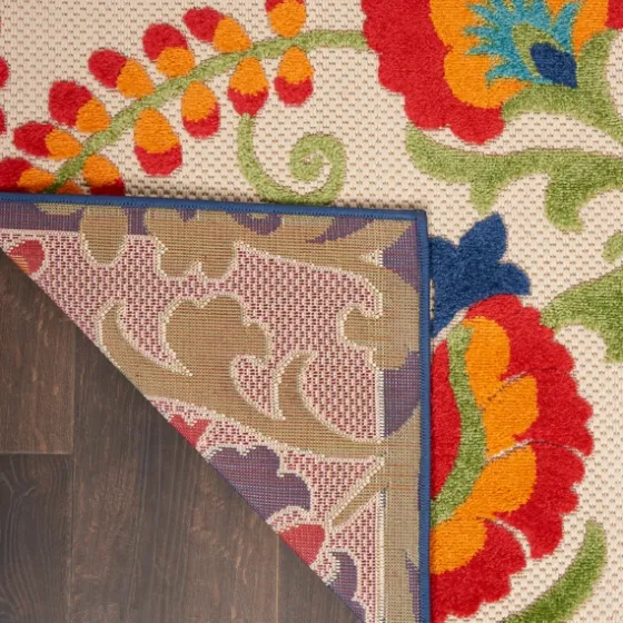 Bright Abstract Floral Outdoor Area Rug, 5X7-Kirkland's Home New