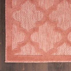 Bright Coral Trellis Outdoor Area Rug, 4X6-Kirkland's Home Best Sale