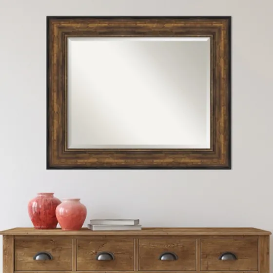 Bronze Frame Beveled Mirror, 35.5X29.5 In.-Kirkland's Home Outlet