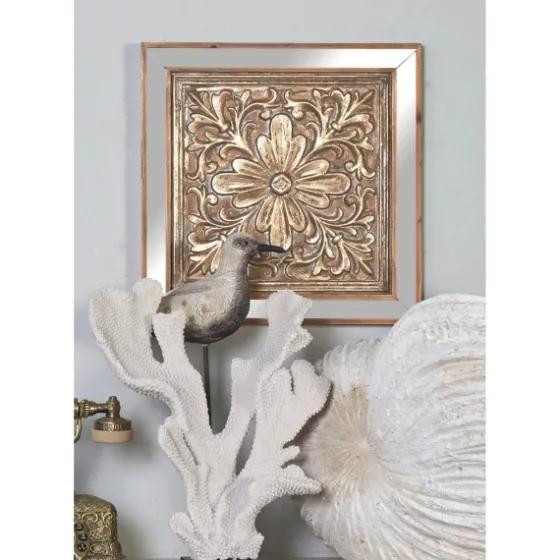 Bronze Metal Mirror Floral Wall Plaques, Set Of 3-Kirkland's Home Fashion