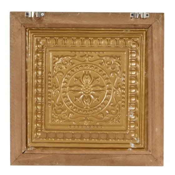 Bronze Metal Mirror Floral Wall Plaques, Set Of 3-Kirkland's Home Fashion