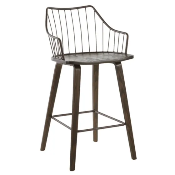 Bronze Poplar Wood Counter Stool-Kirkland's Home Flash Sale
