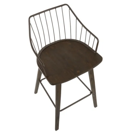 Bronze Poplar Wood Counter Stool-Kirkland's Home Flash Sale