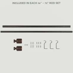 Bronze Rhys Cylinder Curtain Rod, 72 In.-Kirkland's Home Best Sale