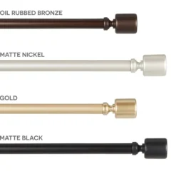Bronze Rhys Cylinder Curtain Rod, 72 In.-Kirkland's Home Best Sale