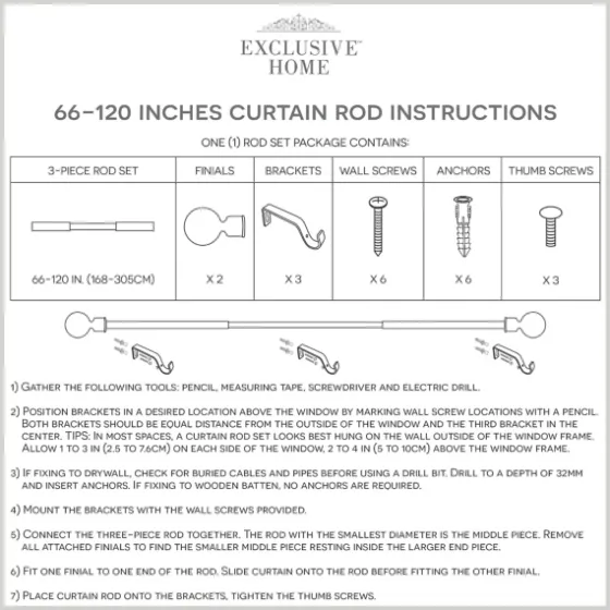 Bronze Rhys Cylinder Curtain Rod, 120 In.-Kirkland's Home Shop
