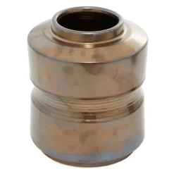 Bronze Ribbed Ceramic Jars, Set Of 2-Kirkland's Home Discount