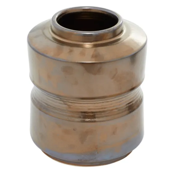 Bronze Ribbed Ceramic Jars, Set Of 2-Kirkland's Home Discount