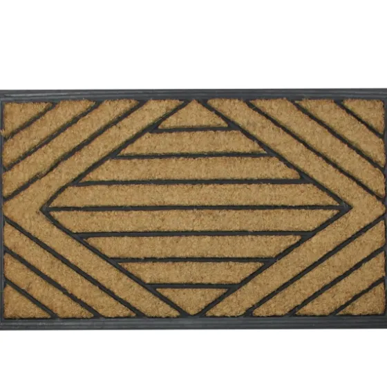 Brown And Black Diamond Coir Doormat-Kirkland's Home Clearance