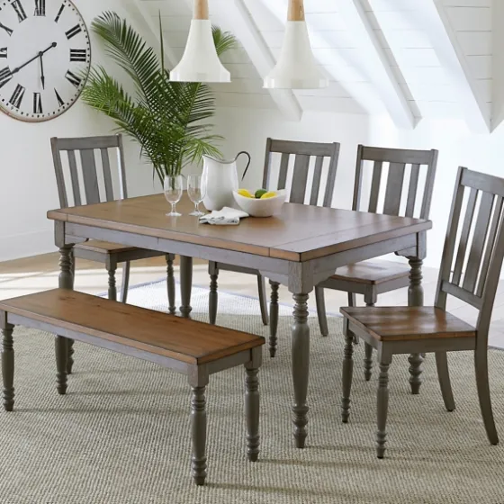 Brown And Gray Traditional Wood Dining Table-Kirkland's Home Hot