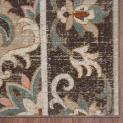 Brown Floral Medallion Outdoor Area Rug, 7X9-Kirkland's Home Shop