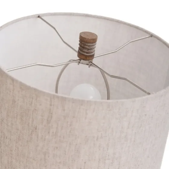 Brown Ribbed Wood Finish Table Lamp-Kirkland's Home Outlet