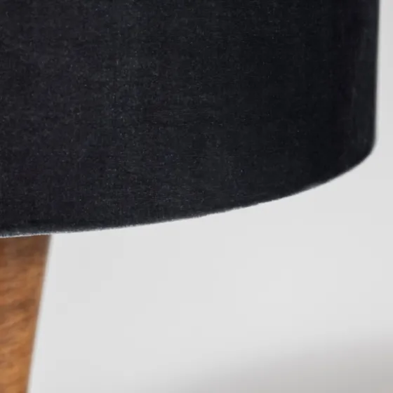 Brown Tapered Base Velvet Shade Table Lamp-Kirkland's Home Outlet