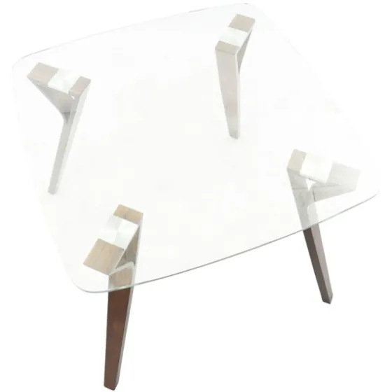 Brown Wood & Glass Midcentury Modern Dining Table-Kirkland's Home Sale