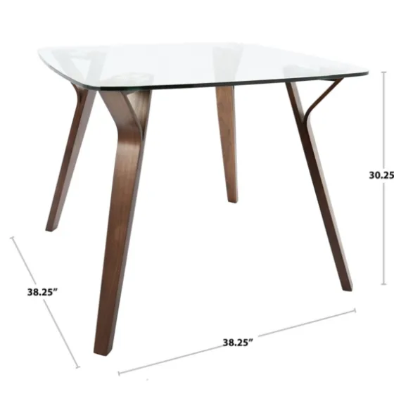 Brown Wood & Glass Midcentury Modern Dining Table-Kirkland's Home Sale