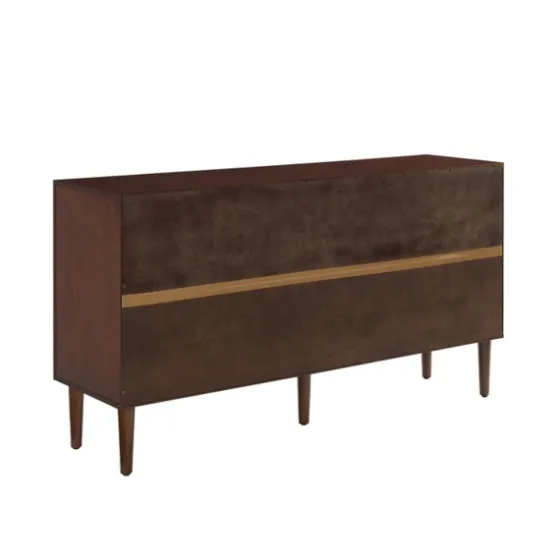 Brown Wood And Gold 4-Door Cabinet-Kirkland's Home New