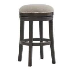 Brown Wood Backless Swivel Bar Stool-Kirkland's Home Discount
