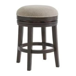 Brown Wood Backless Swivel Counter Stool-Kirkland's Home Hot