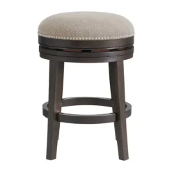 Brown Wood Backless Swivel Counter Stool-Kirkland's Home Hot