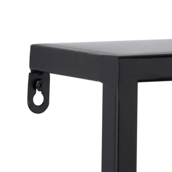Brown Wood Black Metal Frame Wall Shelves-Kirkland's Home Sale