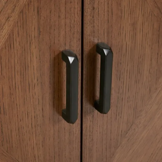 Brown Wood Frame Metal Base 2-Door Cabinet-Kirkland's Home Cheap