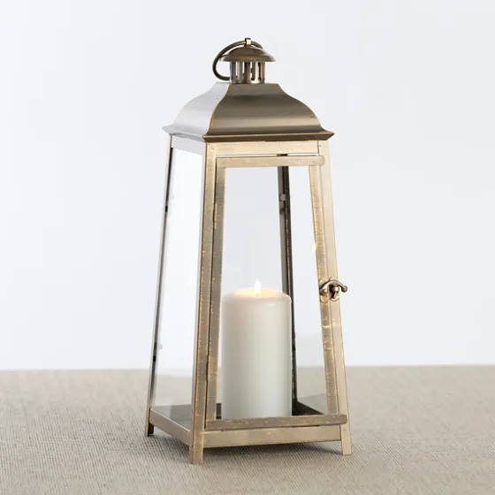 Brushed Ecru Lantern, 16 In.-Kirkland's Home Clearance