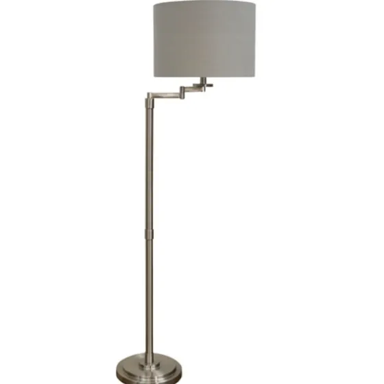 Brushed Steel Adjustable Swing Arm Floor Lamp-Kirkland's Home New