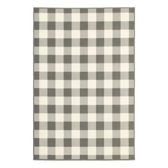Buffalo Check Outdoor Area Rug, 3X5-Kirkland's Home Best Sale