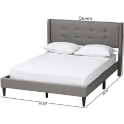 Button Tufted Headboard Full Platform Bed-Kirkland's Home Store