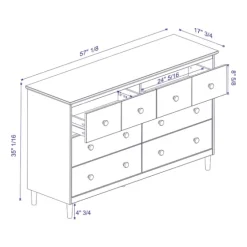 Caramel Solid Wood 6-Drawer Dresser-Kirkland's Home Best