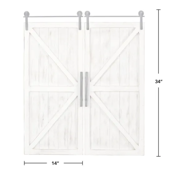 Carriage House Wood Barn Door Plaques, Set Of 2-Kirkland's Home Flash Sale