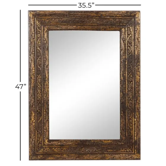 Carved Ansanthus Floral Wood Frame Mirror-Kirkland's Home Best