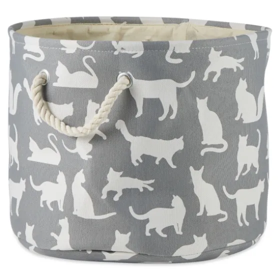 Cats Meow Round Storage Bin, 15 In.-Kirkland's Home Best