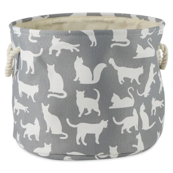 Cats Meow Round Storage Bin, 15 In.-Kirkland's Home Best