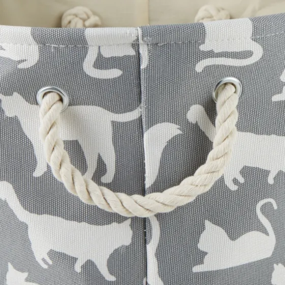 Cats Meow Round Storage Bin, 15 In.-Kirkland's Home Best
