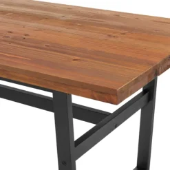 Cedar Wood And Black Metal Dining Table-Kirkland's Home Best