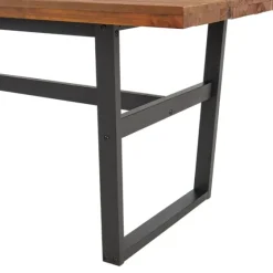 Cedar Wood And Black Metal Dining Table-Kirkland's Home Best