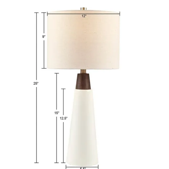 Ceramic And Wood Cone Table Lamp-Kirkland's Home Outlet