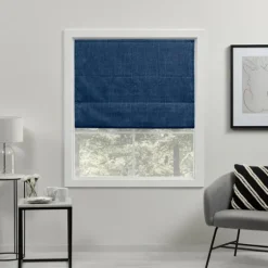 Chambray Blackout Roman Shade, 34 In.-Kirkland's Home Hot