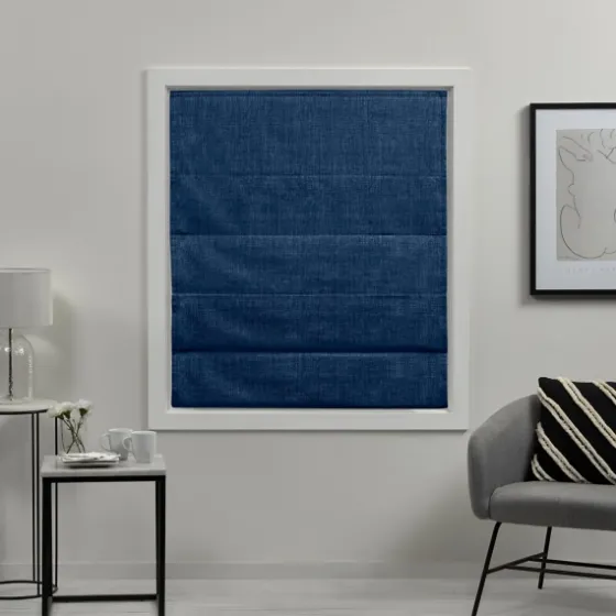 Chambray Blackout Roman Shade, 34 In.-Kirkland's Home Hot
