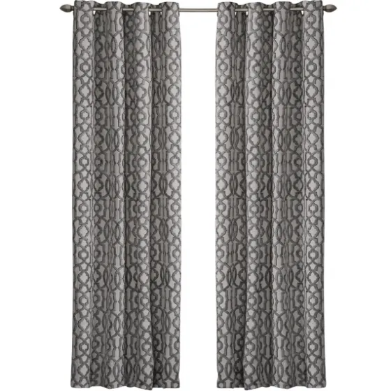 Charcoal Chenille Single Curtain Panel, 84 In.-Kirkland's Home Clearance