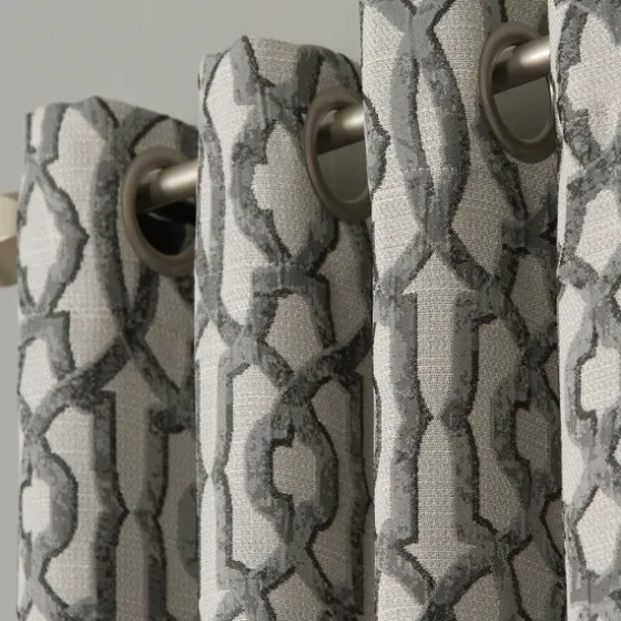 Charcoal Chenille Single Curtain Panel, 84 In.-Kirkland's Home Clearance