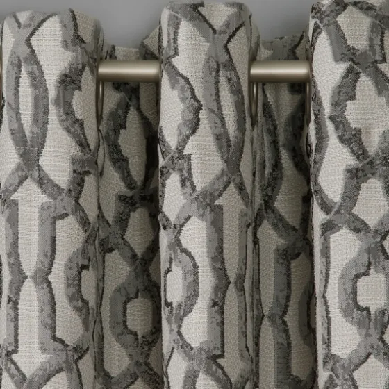 Charcoal Chenille Single Curtain Panel, 84 In.-Kirkland's Home Clearance