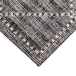 Charcoal Geo Lattice Outdoor Area Rug, 4X7-Kirkland's Home Outlet